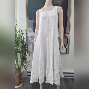 Eileen Fisher | A-line Linen Dress with Adjustable Hem